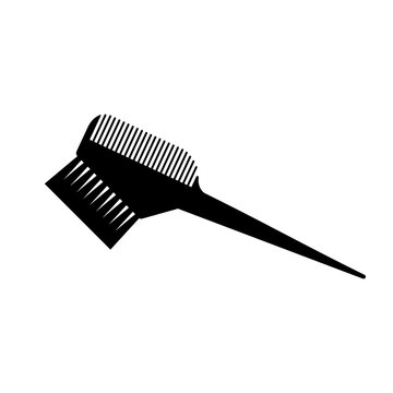 Hair dyeing comb (brush) icon