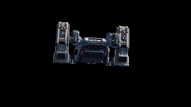 Dropship Landing with Rear Hatch Opening