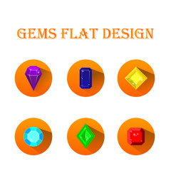 collection of flat gem designs