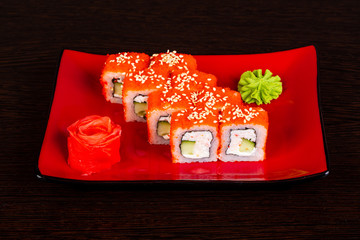 Japanese roll with crab