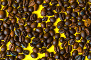 Coffee beans, top view
