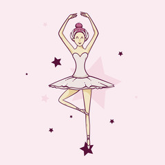 Ballerina vector illustration