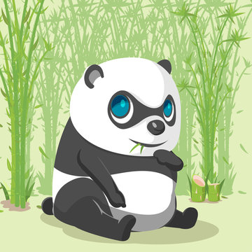 Panda Baby Cute Cartoon Character Vector