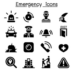 Emergency icon set