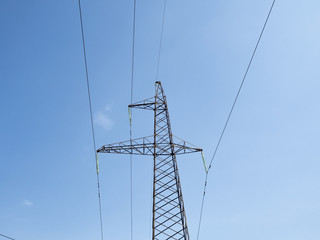 Post with electrical wires