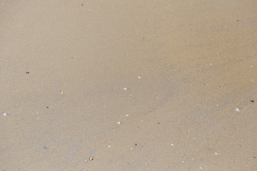 Sand near the sea shore on a sunny day.
