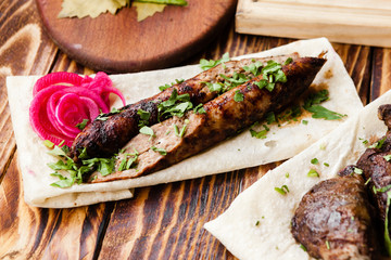 variety of Georgian dishes and snacks