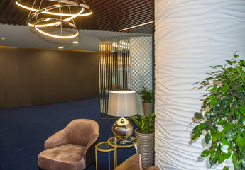 interior of a modern office. furniture in the office of the company.