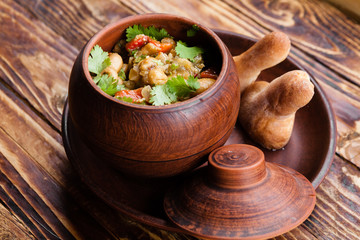 variety of Georgian dishes and snacks