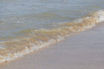 Lake Water Surface with Small Waves on Warm Sunny Bright Summer Day with No People. Lake Shore Water Background near Coastal Line with Sun Reflections, Nature Scenic Seascape