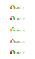 Fruit cube logo design, Vector