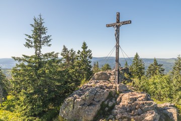 Gipfel des großen Rachel im Bayerischen Wald, Deutschland