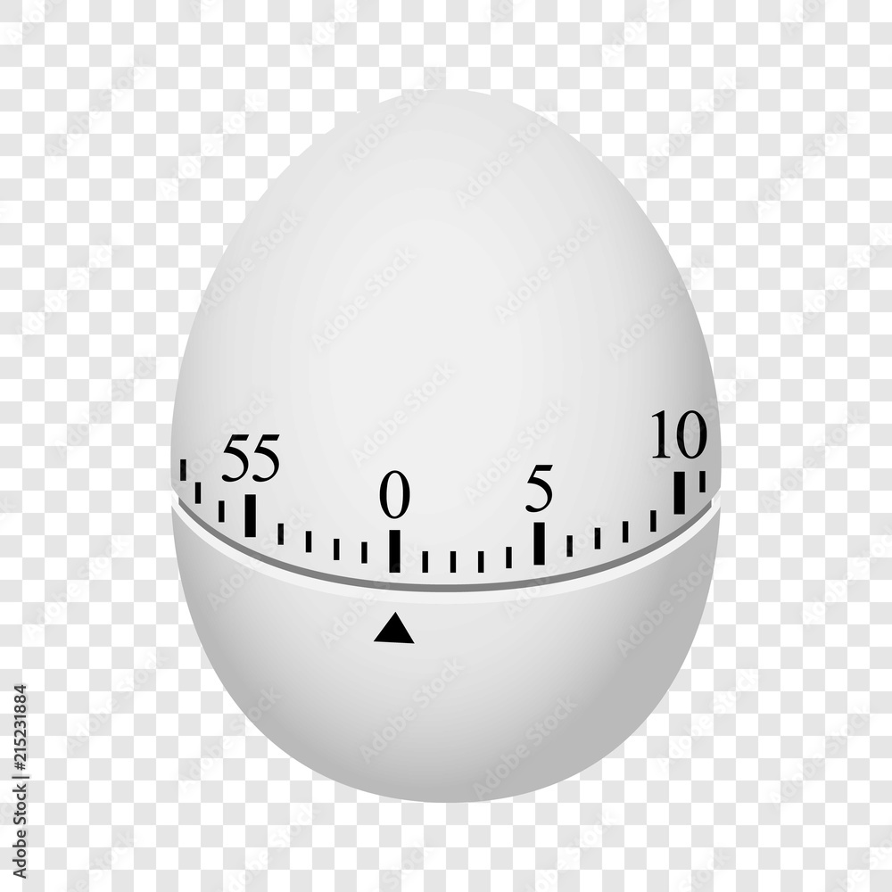 Poster egg timer mockup. realistic illustration of egg timer vector mockup for on transparent background