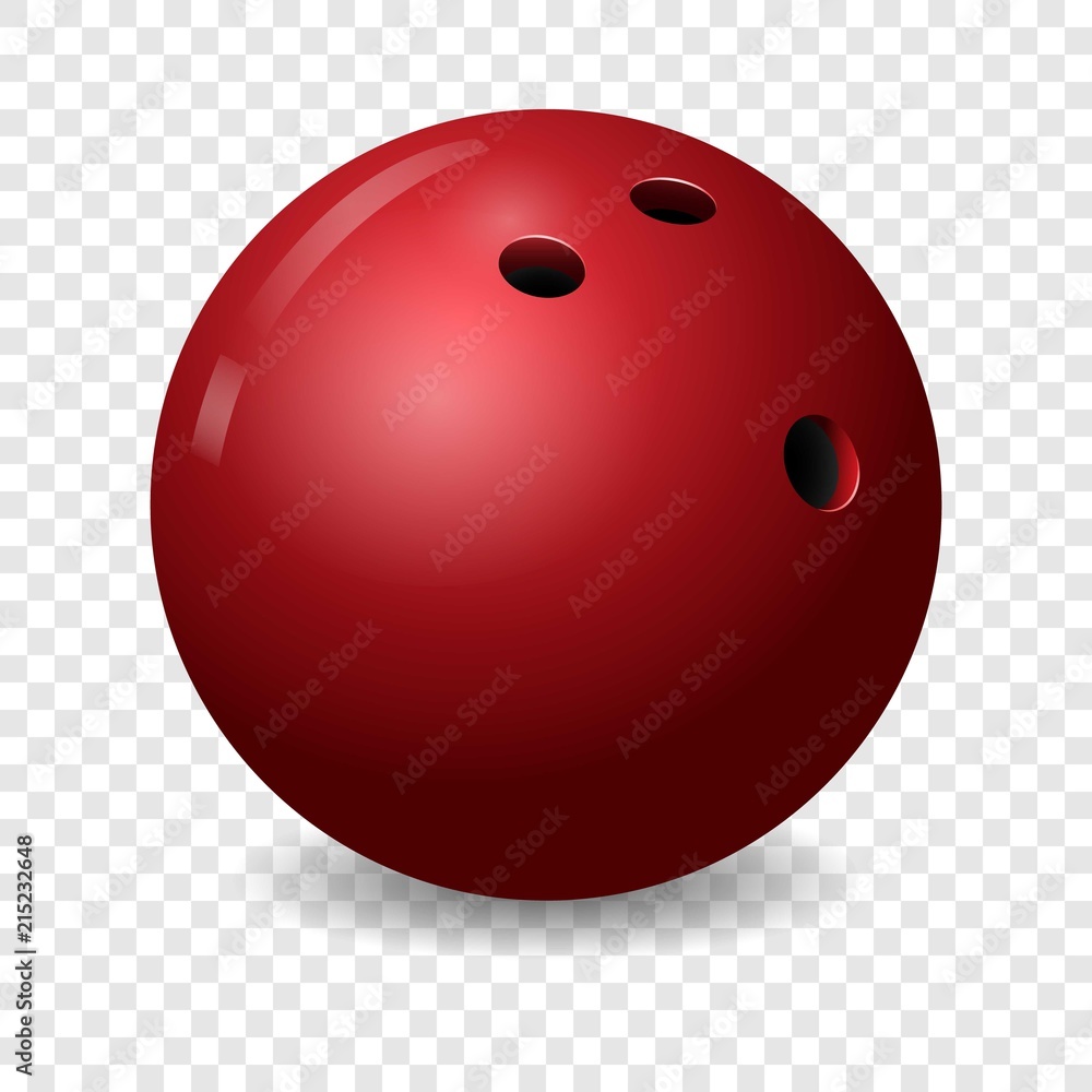 Wall mural Bowling ball icon. Realistic illustration of bowling ball vector icon for on transparent background