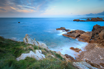 Fototapeta na wymiar Guernsey Sunset