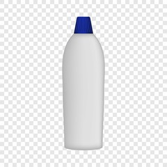 Cleaner bottle mockup. Realistic illustration of cleaner bottle vector mockup for on transparent background