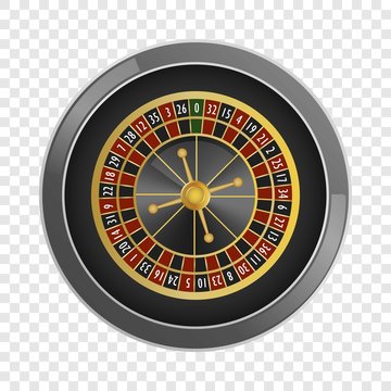 Top view roulette casino mockup. Realistic illustration of top view roulette casino vector mockup for on transparent background