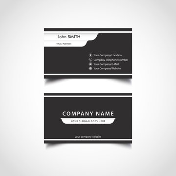 Simple Business Card Template, Vector, Illustration, Eps File