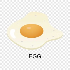 Egg icon. Isometric of egg vector icon for on transparent background
