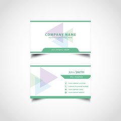 Simple Green Business Card Template, Vector, Illustration, Eps File