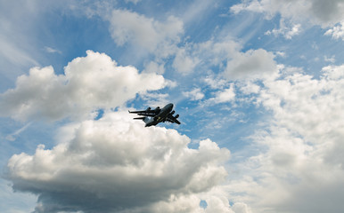 C–17 Globemaster III flying over Budapest 2018 summer during Red bull air race