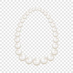 Pearls mockup. Realistic illustration of pearls vector mockup for on transparent background