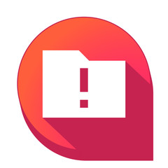 Fototapeta premium ikona z długim cieniem na tle strzałki pinezki