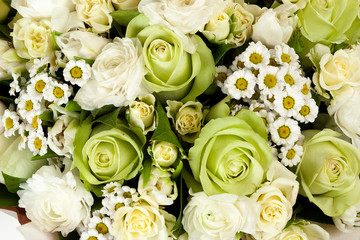 flower mix background closeup top view