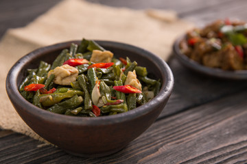 traditional indonesian dishes sayur kacang panjang