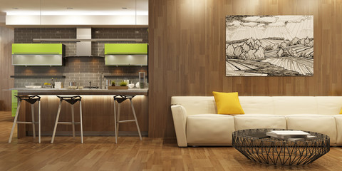 Modern house interior