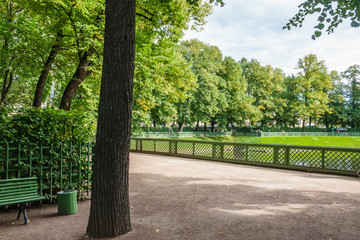 Fototapeta premium View of lanes in Letny Sad (Summer Garden), St Petersburg, Russia