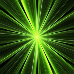 Obraz premium Green explosion of lines