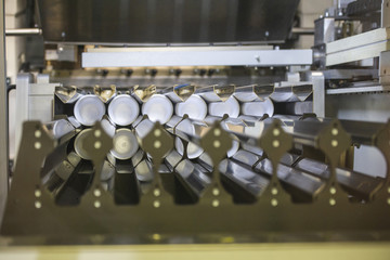 Manufacturing plastic cups in factory