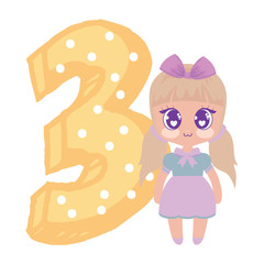 Kawaii girl design
