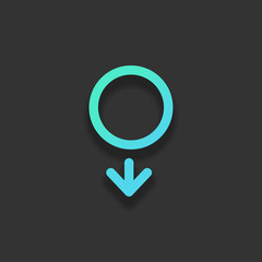 gender symbol. linear symbol. simple men icon. Colorful logo con