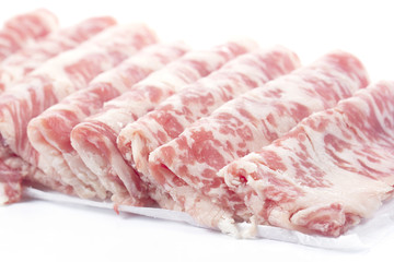 Closed up Slice of Wagyu beef