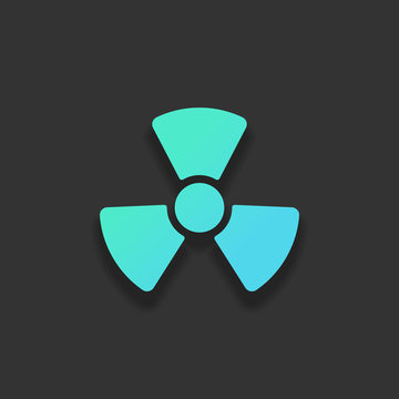 Radiation simple symbol. Radioactivity icon. Colorful logo conce