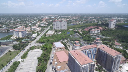 Obraz premium drone aerial of cityscape