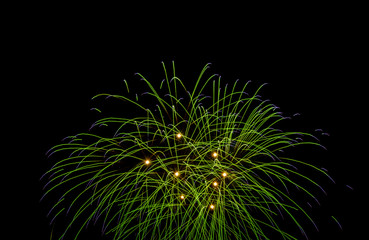 Amazing fireworks during the holidays in Catalunya, Costa Brava