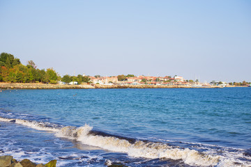 The sea coast of Bulgaria-Nessebar. Sun Sea Beach