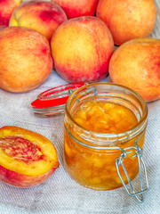 peach jam jar