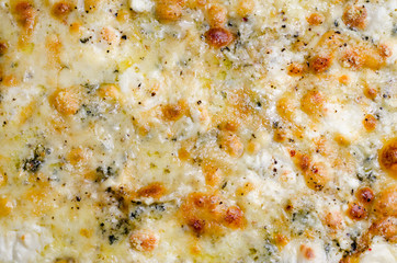 Obraz na płótnie Canvas Pizza four cheeses view from the top