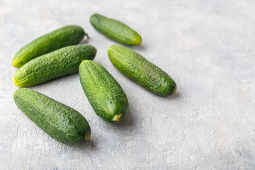 Fresh cucumbers background
