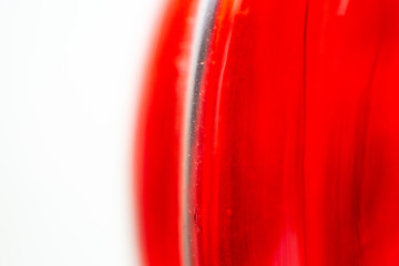 Abstract art graphic picture of red glass bottle