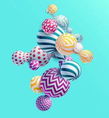 Multicolored decorative balls. Abstract vector illustration.