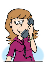 mujer hablando por telefono