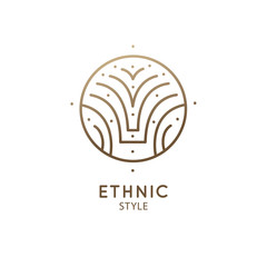 Simple abstract logo plant