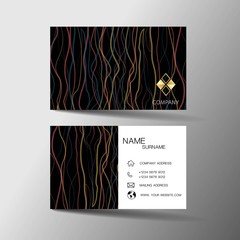 Modern business card template design. With inspiration from abstract line. Contact card for company. 