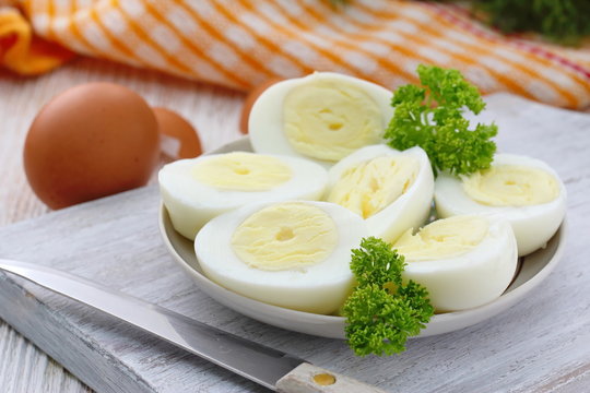 Boiled eggs ready for eat