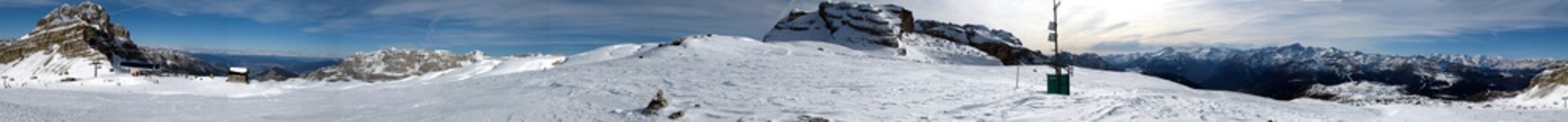 stok narciarski Włochy panorama - obrazy, fototapety, plakaty